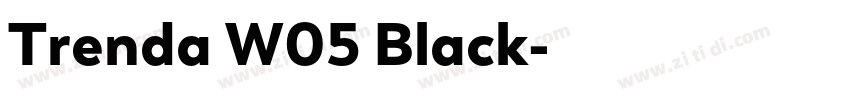Trenda W05 Black字体转换